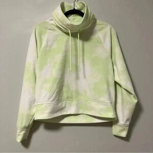 Old Navy  green white tie dye fleece sweater